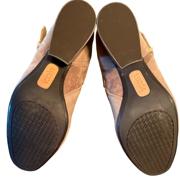 Lucca Lane NWOT Sz 5 Stunning Suede Tan Over the Knee Zippered Boots (SH 012) - Picture 7 of 10